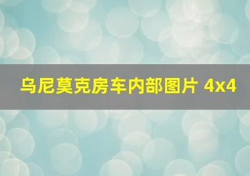 乌尼莫克房车内部图片 4x4